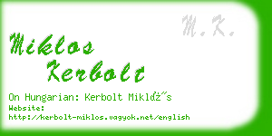 miklos kerbolt business card